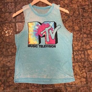 Fun distressed MTV tank